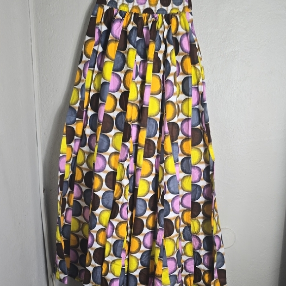 Kitenges Yellow and Purple Maxi  Flowy Skirt - Picture 7 of 7